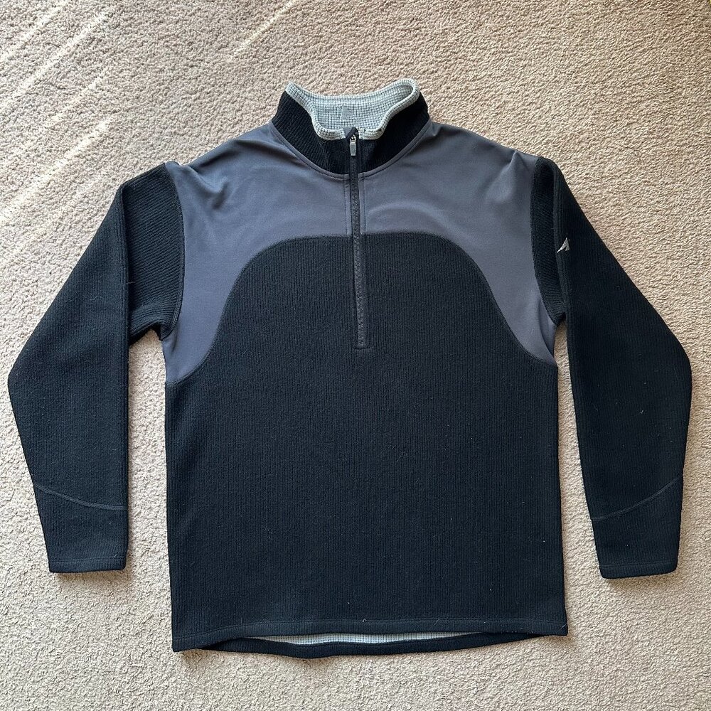 EMS Sweater Mens Large 1/4 Zip Mock Neck Long Sleeve Fleece Eastern Mountain